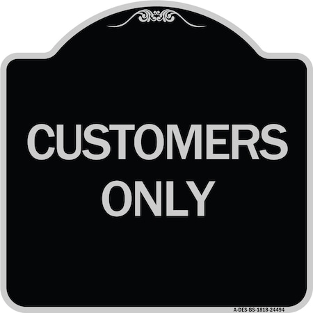 Signmission Designer Series Customers Only, Black & Silver Heavy-Gauge Aluminum Sign, 18" x 18", BS-1818-24494 A-DES-BS-1818-24494